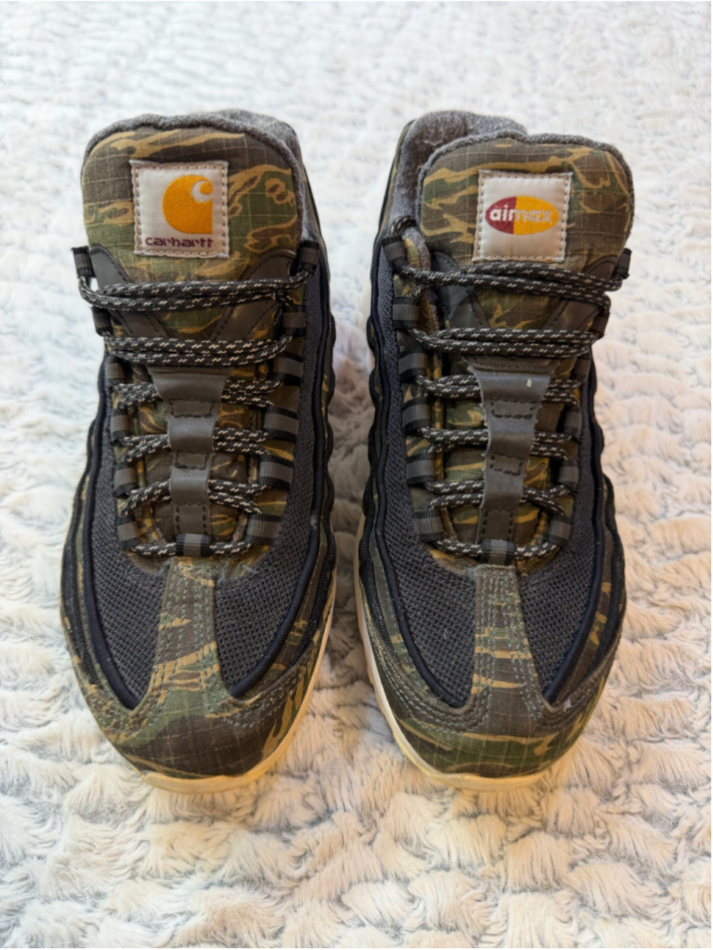 Nike Carhartt WIP x Air Max 95 Camo Green/Black Lace-Up Low Top AV3866-001